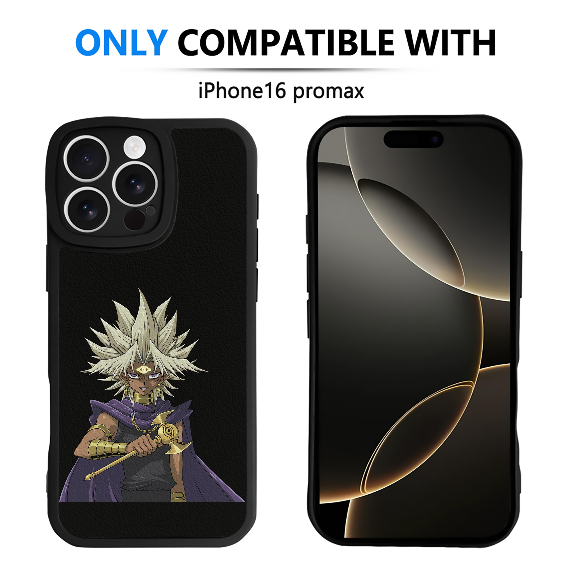 （画像用） 遊☆戯☆王 Yu-Gi-Oh! 【iPhone 16シリーズ対応】シリコンスマホケース（レザー調） 材質：シリコン